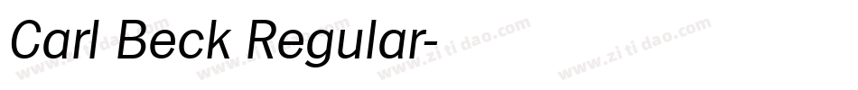 Carl Beck Regular字体转换